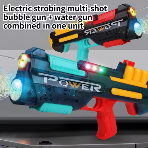 Bubble Water Gun Dual Function Fully Automatic Light Source Handheld High Output Electric Multiple S