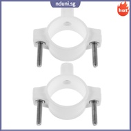 2 Pcs Water Filter Drain Saddle Valve Clamp Adapter Purifier Waste Clip 7.50X6.50X3.10CM White nduni
