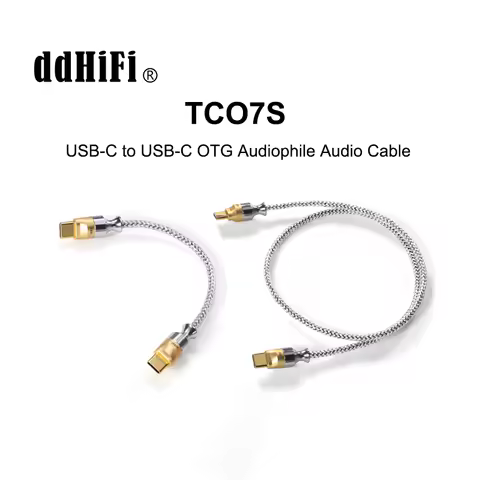 DD ddHiFi TC07S 10cm 50cm Type-C to Type-C Audiophile Audio Cable USB OTG Nyx Series Silver For Shan