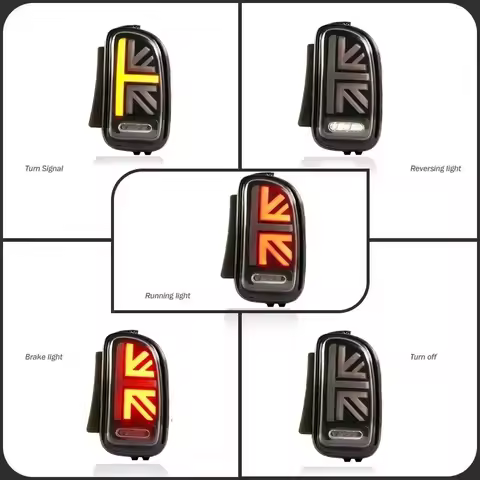 2PCS Rear LED Taillights for BMW Mini Cooper Clubman R55 2007-2014 LED Brake Reverse Turn Signal Lig
