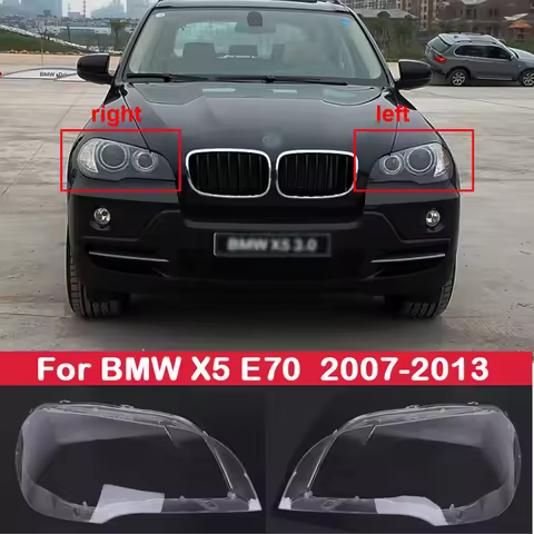 For BMW X5 E70 2007-2013 Car Front Headlight Glass Headlamps Transparent Lampshade Lamp Shell E70 He