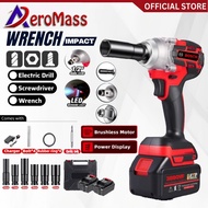 Aeromass 3980VF 3in1 Impact Wrench 880Nm 6 Size Cordless Electric Impact Wrench Screwdriver Drill Co