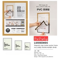 Magnetic Wall Picture Frame A3,A4,A5 - Hanging pictures, Menu, Posters, Notifications...Silver, blac