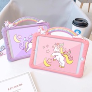 New Cute Cartoon Rainbow Unicorn Silicone drop protection soft tablet cover case for iPad Pro 11 2018 ipad 8 10.2 2019 ipad air 4 10.9  Pro 10.5-inch iPad Pro9.7 10.2 inches 2017/2018 Air3 10.5  ipad 2 3 4 inches air2 / air1 mini 1 2 3 mini 4 mini5