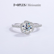 1Ct Real Moissanite Diamond Ring with GRA Certificate Platinum Plated Legit Silver Rose Bouquet Desi