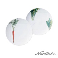 【Noritake】京香旬彩 2入(紅蘿蔔/白蘿蔔-圓盤27cm-白瓷)