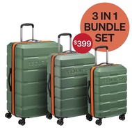 [3 In 1 BUNDLE SET]Securitech by DELSEY PARIS - Citadel Hardside Spinner Luggage