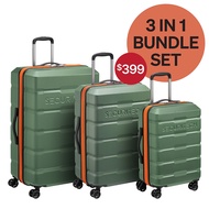 [3 In 1 BUNDLE SET]Securitech by DELSEY PARIS - Citadel Hardside Spinner Luggage