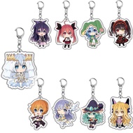 【】 Anime Date A Live Tokisaki Kurumi Keychain Cosplay Yoshino Yatogami Tohka Figure Key Ring Pendant