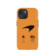 F1 McLaren Orange Background Phone Case for iPhone 17 16 15ProMax 14Pro 13 12 13mini Samsung S24 S22