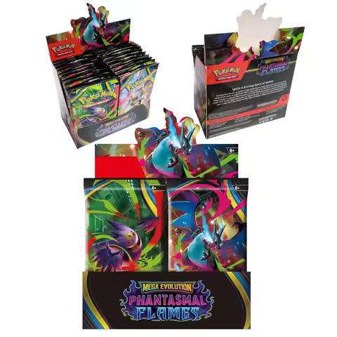Pokemon Cards Trading PTCG Cartoon US Version MEGA Cards Booster Pack Phantasmal Flames English Char