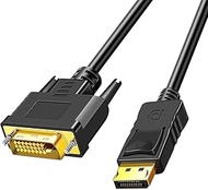 Duttek DisplayPort to DVI Cable 6 Feet/1.8M，(DP to DVI Cable), 1920x1080p, 1080@60Hz, Gold-Plated Pl