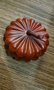 17公分直徑 花梨木南瓜開蓋盒（放招財 糖果 美觀收納）