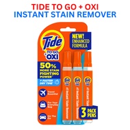 [SG Stocks] Tide to Go + Oxi Instant Stain Remover Liquid Pen 10ml & Stain Removing Wipes