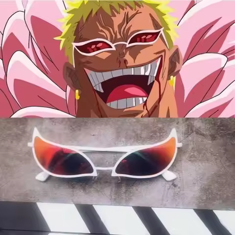 New One Piece Doflamingo's Same Style Sunglasses Creative Animation Two-Dimensional Peripheral Decor