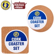 Dolphin Collection Round Cork Coaster / Square Cork Coaster / 6pcs Set