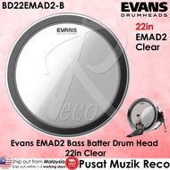 Evans BD22EMAD2 EMAD2 Clear Bass Batter Drum Head 22" Bass Drumhead / Drumskin / Drum Skin / Kulit D