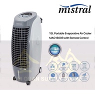 Mistral 15L Portable Evaporative Air Cooler with Remote Control MAC1600R | MAC 1600R [Two Years Warranty]