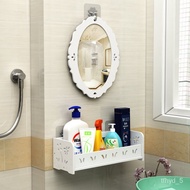 ST-🚢Bathroom Mirror Toilet Toilet Simple Shelf Toilet Sink Wall-Mounted Cosmetic Mirror Yukunmao GHJP