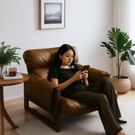 Jersey island lazy sofa, Jersey island bedroom single living room design, vintage style ins Light lu