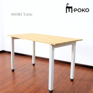 Mori Table made of Solid Rubberwood Table Top and Epoxy Metal Leg durable stable suitable for working studying