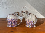 琉璃 水晶玻璃 大象 吉象 夜光