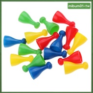 [MibumadTW] 16pcs Plastic Chess Pieces Replacement Set, Spare Chess Draughts for Ludo, Flying Chess,