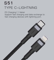 Orsen By Eloop PD QC 4.0 iPhone To Type C 3A Type C to Type C Cable For iPhone 12/13/14 Type C Data