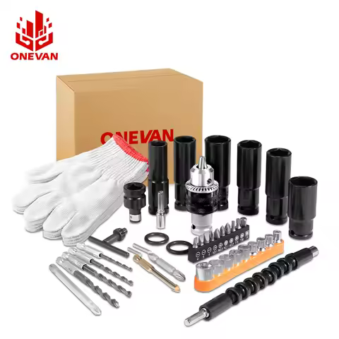 ONEVAN 14/17/18/19/21/22MM Universal Socket Joint U Wobble Socket Adapter Extension 44Pcs Set For Im