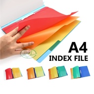 A4 Fail Pengurusan Indeks/ Index Divider Management File/PVC Index File/Paper Organizer/Report Folde
