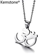 Kemstone Stainless Steel Silver Gold Plated Om Symbol Pendant Necklace Jewelry Mens OM Necklaces
