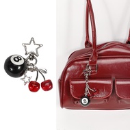 Fashion 8 Ball Fruit Cherry Dice Star Keychain Phone Charm Bag Pendant Y2K Handmade Creative 8 Ball 
