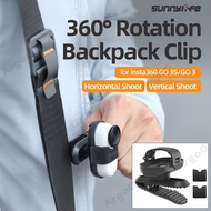 Sunnylife Backpack Clip Mount For Insta360 GO 3S/GO 3 360° Rotatable Base Stand Insta360 GO 3S Acces