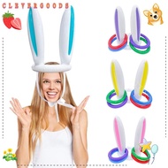 CLEVERHD Inflatable Bunny Ears, Colorful Ring Toss Set Ring Toss Game, Fun PVC Bunny Ears Shape East