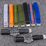 18mm 20mm 22mm 24mm Parachute Elastic Nylon Watch Band for Seiko Water Ghost Tudor Rolex NATO Strap Bracelet Men Outdoors Sport Seatbelt