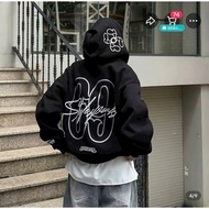 Jacket Boxy Form Cotton Fleece Zip Hoodie THIFU Store In 69, 2-Layer Hat, Puff Sleeves with Float Zi