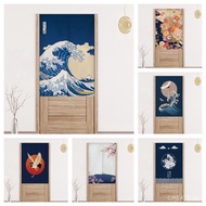Japanese Style Cotton Linen Door Curtain Door Curtain for Room Privacy Doorway  Tape Thicken