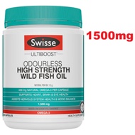 Swisse Ultiboost Odourless High Strength Wild Fish Oil 1500mg 200 Capsules  EXP:11/2028