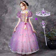 MQATZ เจ้าหญิงแสดงชุดโซเฟียเด็กคอสเพลย์ฮาโลวีนปาร์ตี้ชุด2-10ปี SMR031