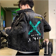 【Ready Stock】 2021New Fashion Korean Men's Denim Jacket Student Jeans Outwear Jaket Lelak