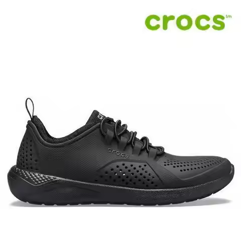 Sale Crocs Kids Shoes 47- 206011-060 Kids LiteRide Pacer Black Black