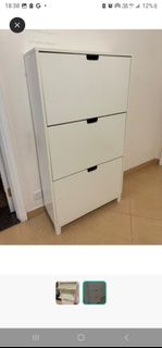 IKEA STÄLL 三層鞋櫃 白色