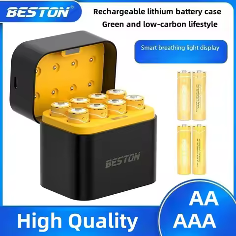 8-Slot 1.5V Smart AA/AAA Lithium Battery Charger Case Fast Charging Battery Charger Smart Charging C