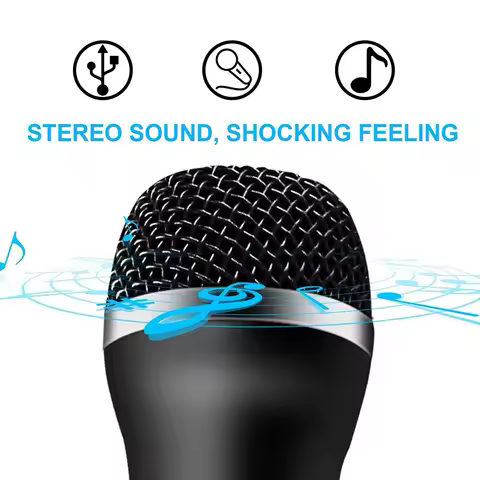 Universal USB Wired Microphone Karaoke Mic Compatible with PlayStation 4 Switch Wii Xbox PC Gaming S