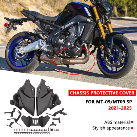 For MT 09 mt09 sp 2021-2025 2024 exhaust guard engine bottom fairing chassis guard protective cover