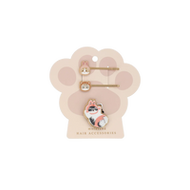 mofusand 髮夾與髮帶（粉紅色）