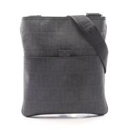 FENDI Zucca 斜背包 PVC塗層帆布 灰色 二手 男款