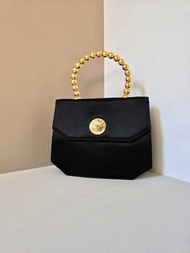 絕版中古包 Celine按壓星球黑金色凱莉包 手提包 古董包 二手包