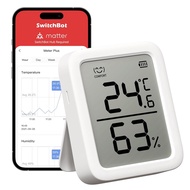SwitchBot Thermometer Hygrometer, Bluetooth Indoor Humidity Meter for Home, Temperature Sensor with 