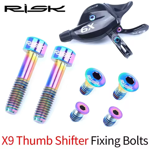 RISK 6pcs Titanium Alloy SRAM Derailleur Lever Fixing Screws Bicycle Fixing Bolts for GX/GX Eagle/X9